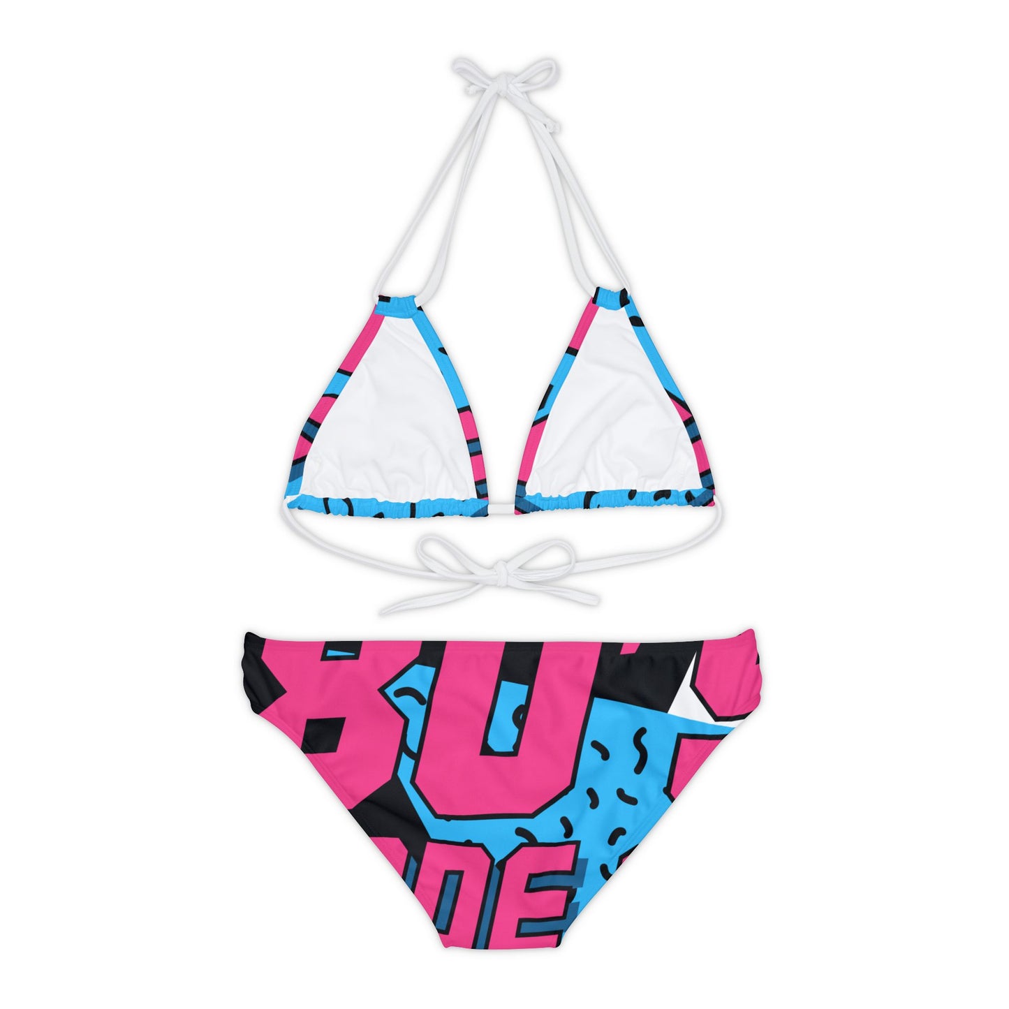 Strappy Bikini Set (AOP) - The Eighties Made Me