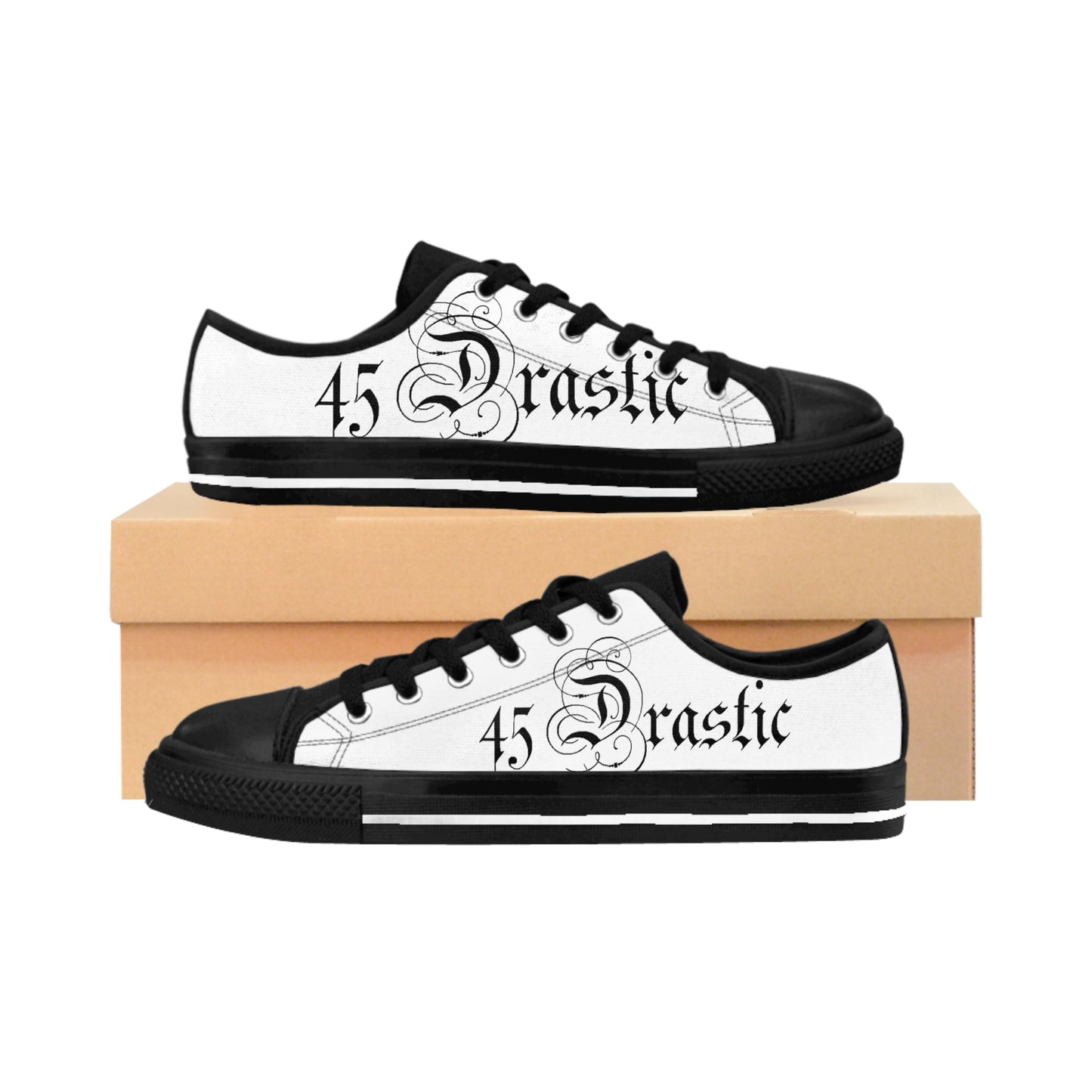 45 Drastic -  Men's Sneakers with Old English design