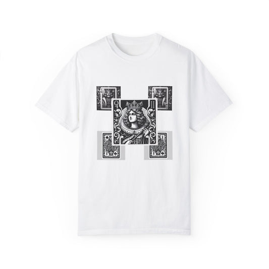 Unisex Garment-Dyed T-shirt -  King, Queen, and Jack playing cards